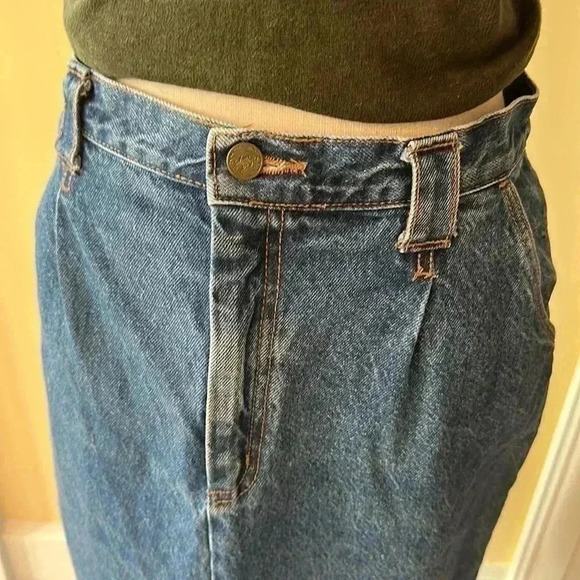 Vivaldi | Vintage 100% Cotton Maxi Jean Skirt - Picture 3 of 5